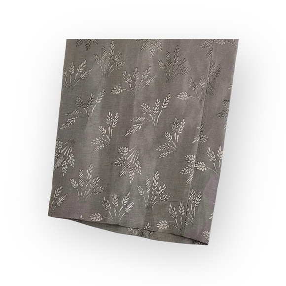 new Vince ⚘ Floral Embroidered Shimmery Silk Duponi Pant Pants ⚘ Gunmetal ⚘ Sml - Picture 6 of 16